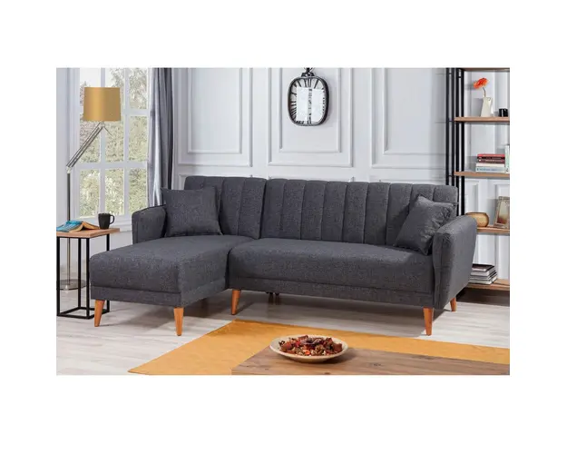 Coltar, Unique Design, 867UNQ1433, Lemn de carpen / Metal, Gri inchis
