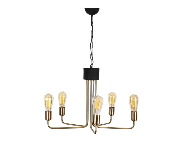 Candelabru Opviq Mum, 5 x E27, 40 W, negru antic