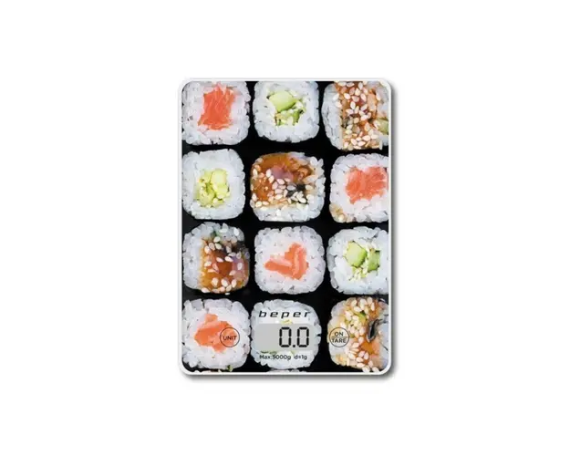 Cantar de bucatarie BP.801, Beper, Sushi, functie cantarire Tara