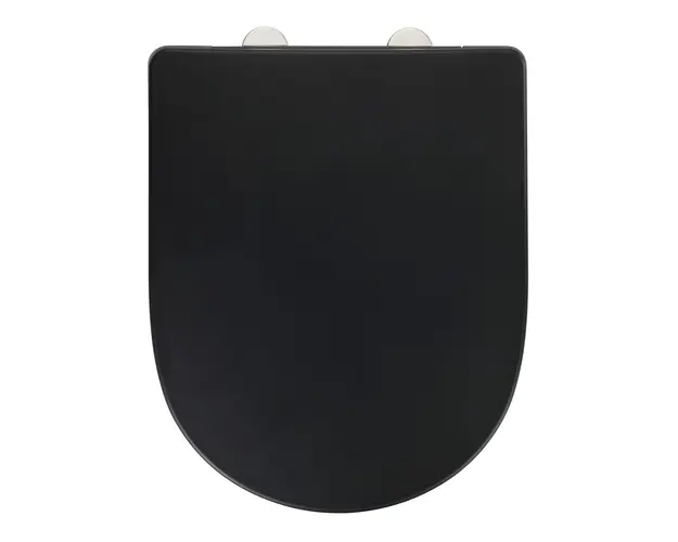 Capac de toaleta, Wenko, Exclusive O.novo, 36.5 x 45 cm, duroplast, negru