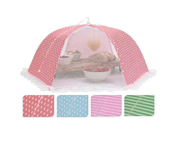 Capac pentru acoperirea alimentelor Dots, Ø45 cm, poliester, roz