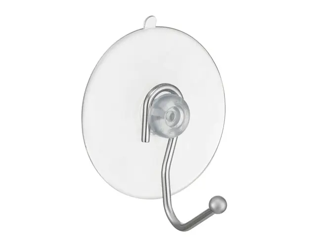 Carlig cu ventuza Basic, Jotta, 5x3.7x5 cm, otel, argintiu