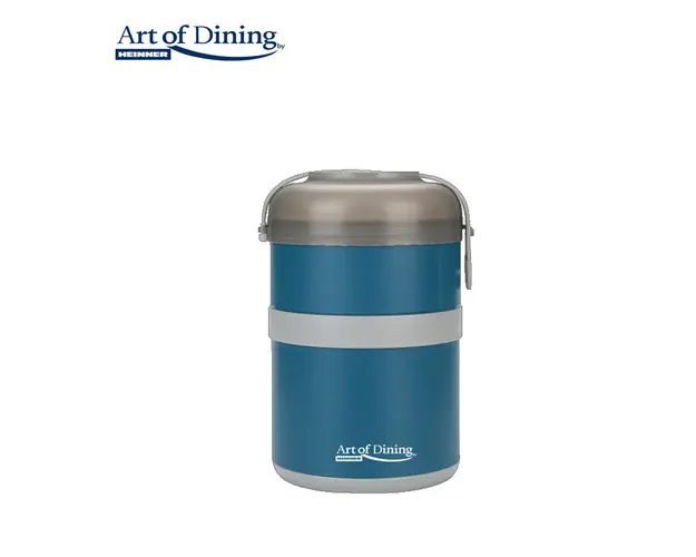 Caserola termica dubla Loca, Art of Dining by Heinner, 920 ml, inox/polipropilena, albastru/gri
