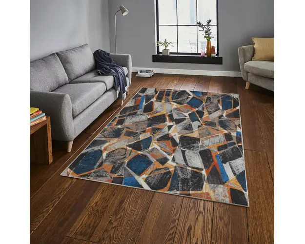 Covor de hol, Chaim, 100x150 cm, Poliester, Multicolor