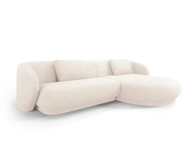 Coltar dreapta 4 locuri, Camden, Cosmopolitan Design, 289x177x72 cm, tesatura chenille, bej deschis