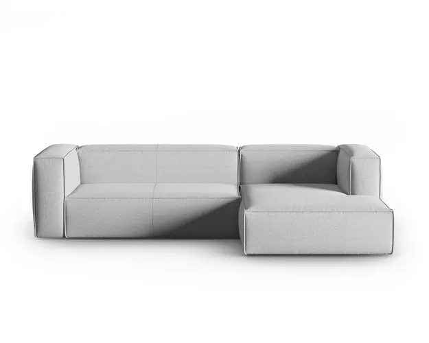 Coltar dreapta 4 locuri, Mackay, Cosmopolitan Design, 282x166x73 cm, catifea tricotata, gri
