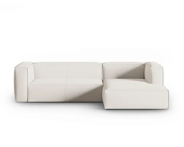Coltar dreapta 4 locuri, Mackay, Cosmopolitan Design, 282x166x73 cm, catifea tricotata, ivoriu