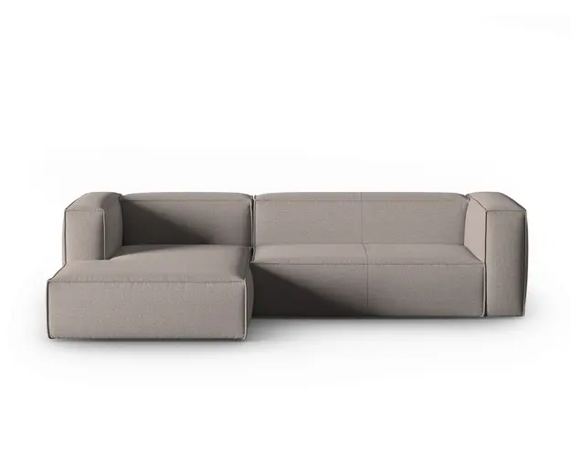 Coltar stanga 4 locuri, Mackay, Cosmopolitan Design, 282x166x73 cm, catifea tricotata, cappuccino
