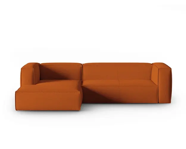 Coltar stanga 4 locuri, Mackay, Cosmopolitan Design, 282x166x73 cm, catifea tricotata, teracota