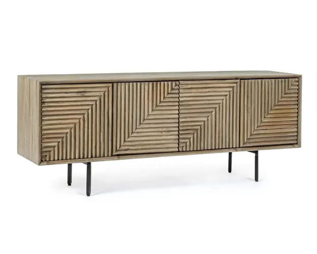 Comoda TV Darsey, Bizzotto, 140 x 32.5 x 53 cm, lemn de mango/otel