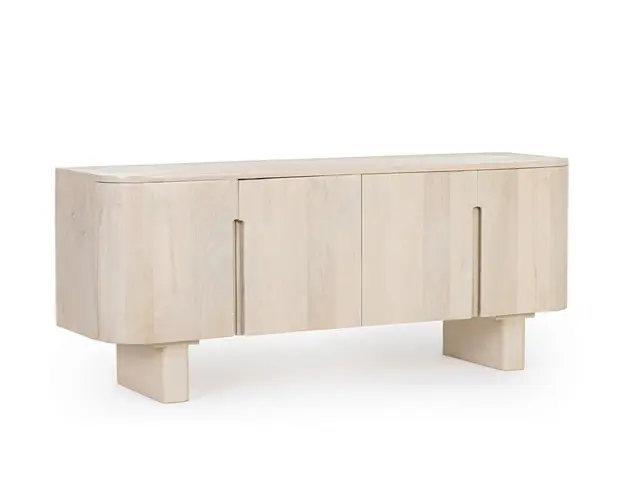 Comoda TV Serapis, Bizzotto, 140 x 40 x 58 cm, lemn de mango/MDF