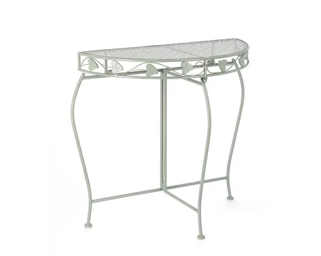 Consola Harriet, Bizzotto, 75 x 36 x 75 cm, otel, verde sage