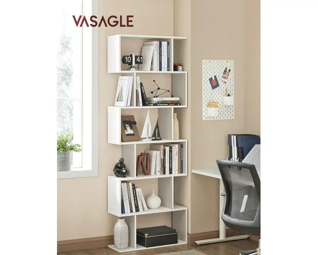 Corp biblioteca Vasagle, 70 x 24 x 190.5 cm, PAL, alb