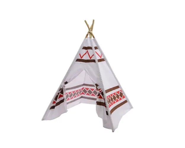 Cort de gradina pentru copii Tepee, Decoris, 120x120x155 cm, poliester, multicolor