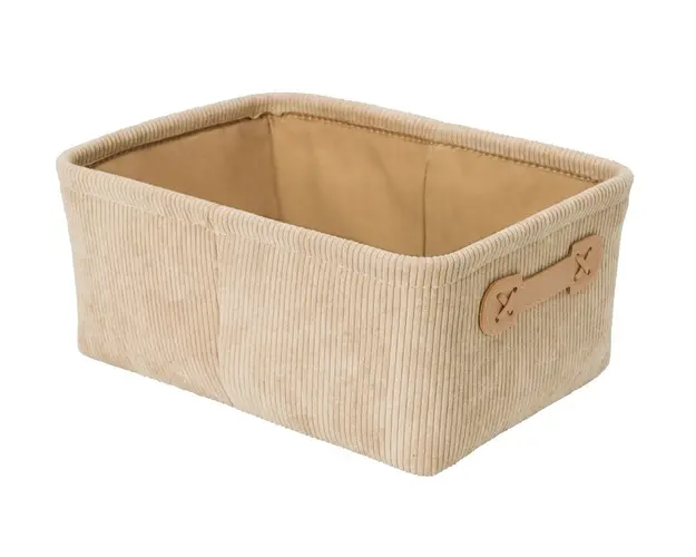 Cos depozitare, Wenko, Anela, 27.6 x 12 x 20 cm, poliester, bej