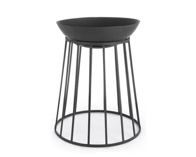 Semineu aer liber Efesto, Bizzotto, Ø50 x 63 cm, otel, negru