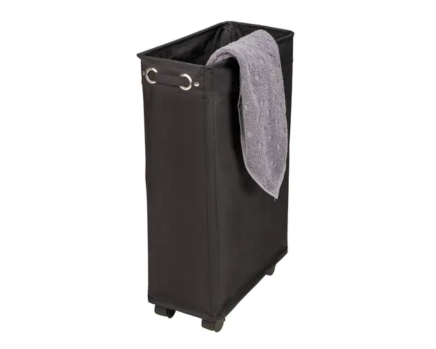 Cos pentru rufe, Wenko, Corno Black, 43 L, poliester/polipropilena, negru