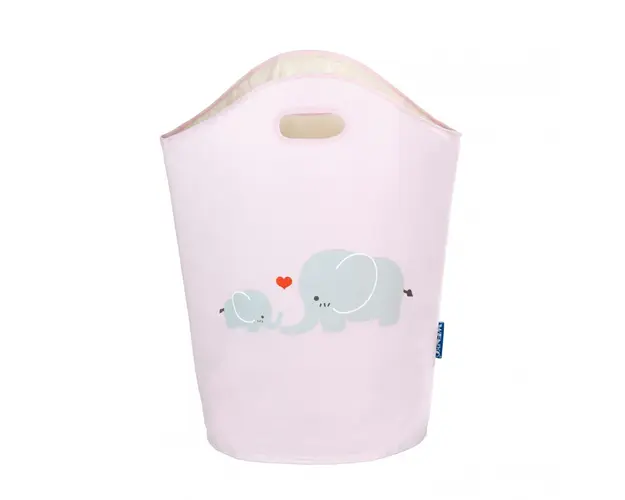 Cos pentru depozitare Kids Elli, Wenko, 24 L, poliester/polipropilena, roz