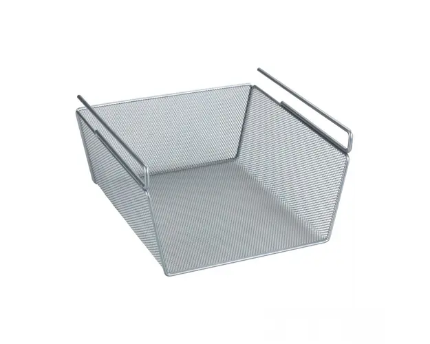 Cos depozitare pentru raft, Wenko, 28x14x23 cm, metal, argintiu