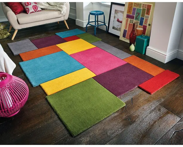 Covor Collage Multi, Flair Rugs, 200x290 cm, lana, multicolor