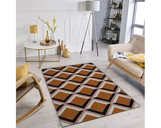 Covor Combs Bedora,160x230 cm, 100% lana, multicolor, finisat manual