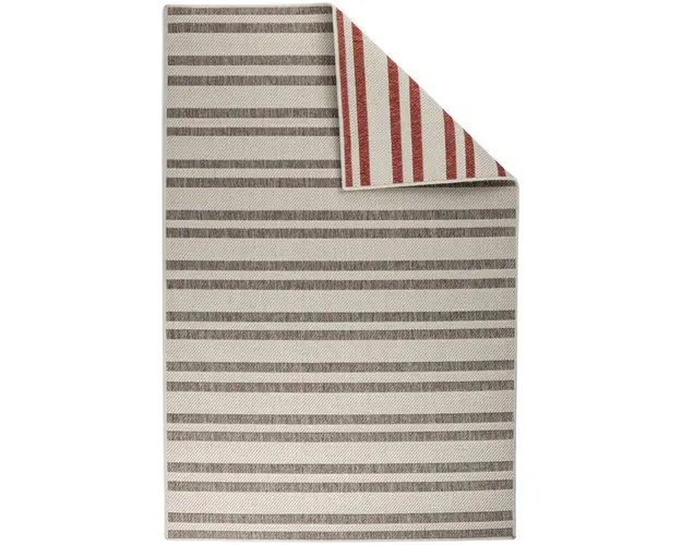 Covor cu doua fete Titor, Decorino, 80x140 cm, polipropilena, rosu/crem