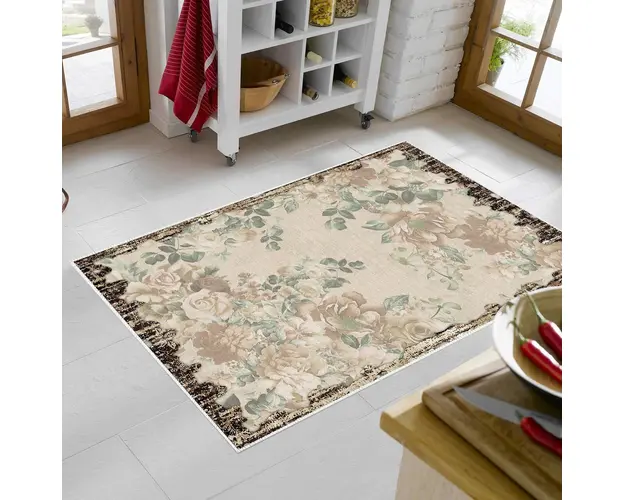 Covor de hol, Mu116, 80x150 cm, Poliamida, Cafeniu