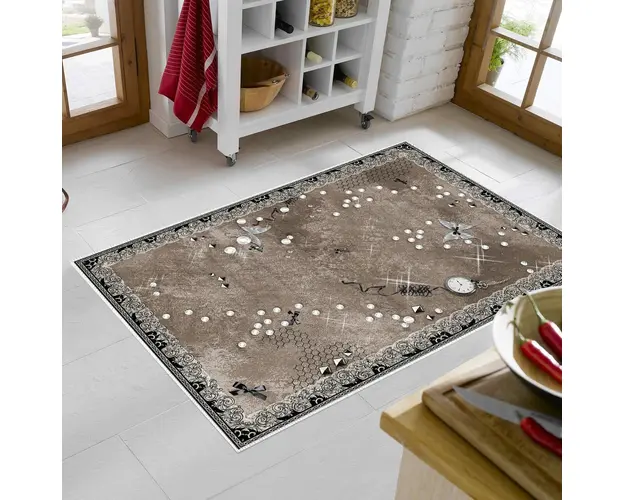 Covor de hol, Mu118, 80x150 cm, Poliamida, Cafeniu