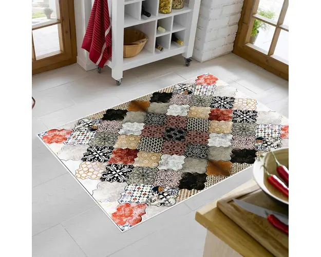 Covor de hol, Mu120, 80x150 cm, Poliamida, Multicolor