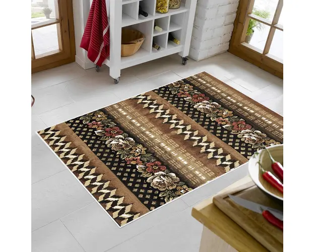 Covor de hol, Mu127, 80x150 cm, Poliamida, Cafeniu