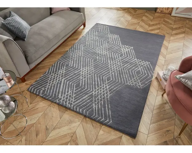 Covor Diamond Grey, Flair Rugs, 160 x 230 cm, poliester, gri