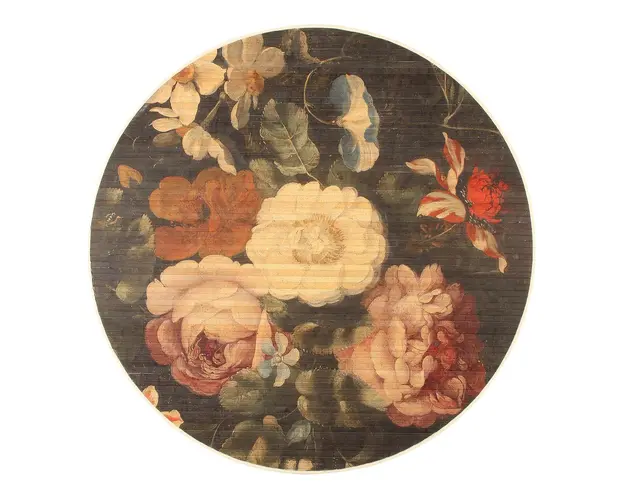 Covor din bambus Sayuri, Bizzotto, D120 cm, verso bumbac, multicolor