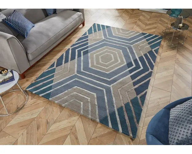 Covor, Flair Rugs, Architect Harlow Denim, 160 x 230 cm, lana/viscoza, multicolor