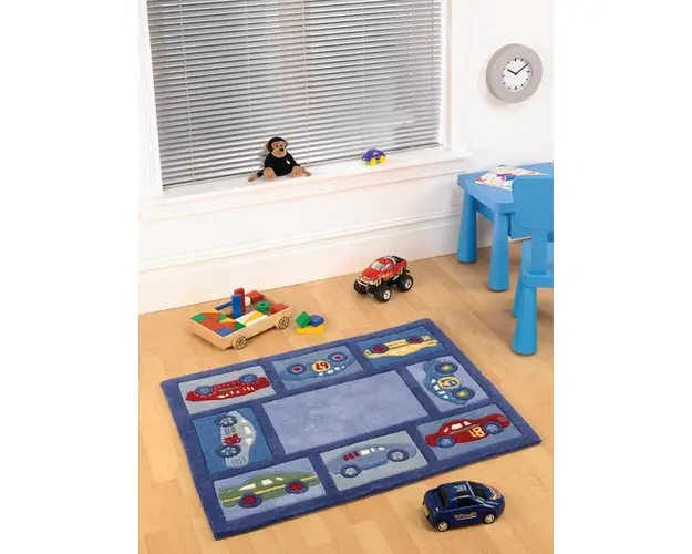 Covor Kiddy Play Racing Car Boy, 80X100 cm, multicolor