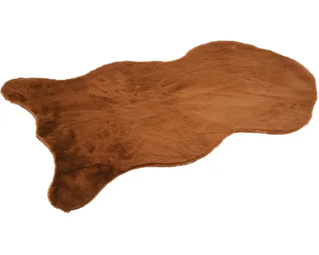 Covor Light Brown, 90x50 cm, poliester, maro