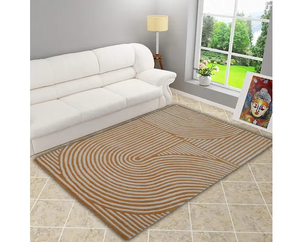 Covor Maze Bedora, 120x170 cm, 100% lana, multicolor, finisat manual
