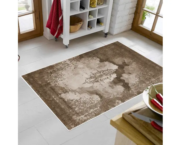 Covor, Mu114, 120x180 cm, Poliamida, Cafeniu