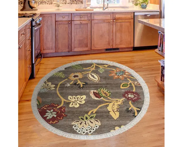 Covor, Mu176, 160x160 cm, Poliamida, Cafeniu