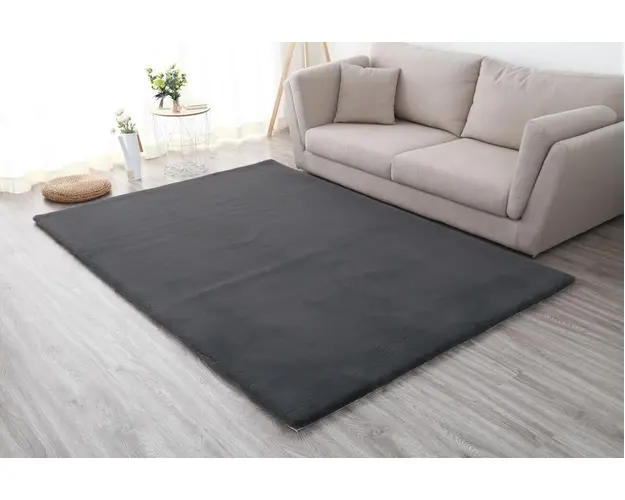 Covor Shaggy soft, Heinner, 160x230 cm, poliester/bumbac, negru