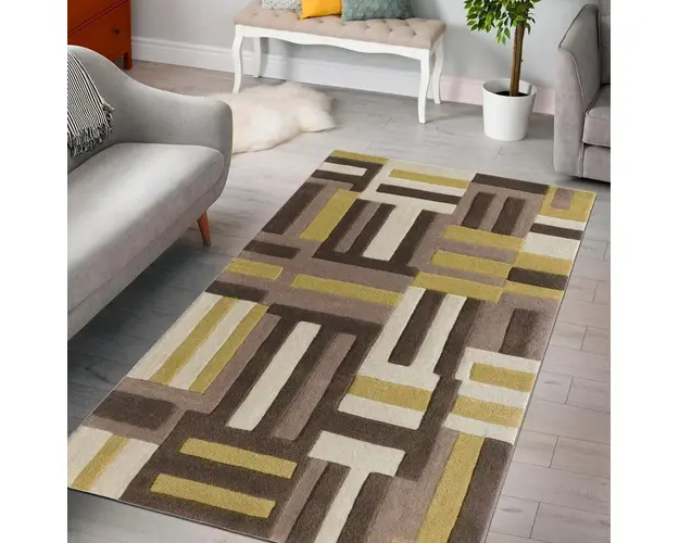 Covor Sprinter Bedora, 200x300 cm, 100% lana, multicolor, finisat manual