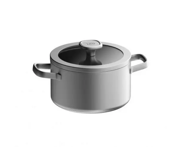 Cratita cu capac BergHOFF, Leo Graphite, Ø20 cm, 3.4 L, inox, gri