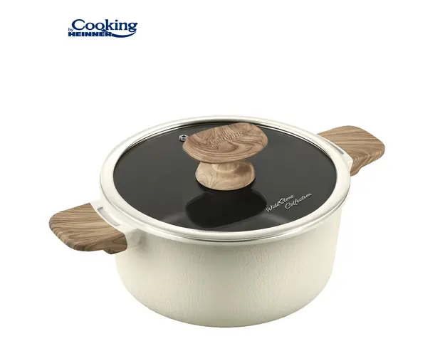 Cratita cu capac Cooking by Heinner, Wild Stone, 20x9.5 cm, 2.5 L, aluminiu, multicolor