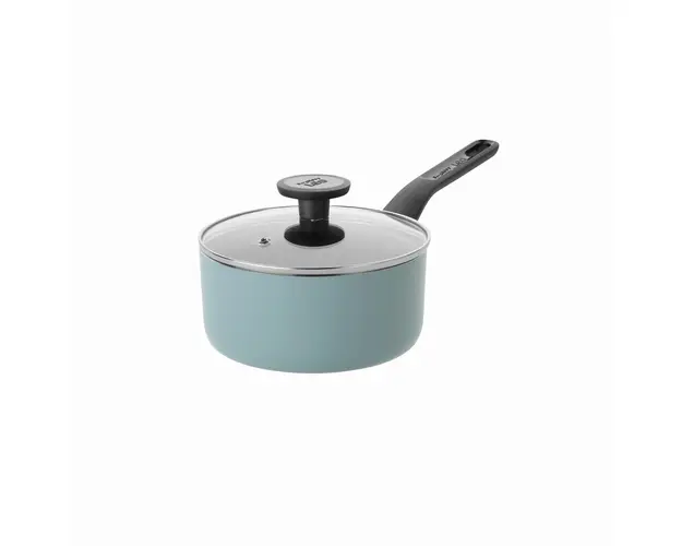 Cratita cu capac saucepan BergHOFF, Leo Slate, Ø18 cm, 1.9 L, aluminiu, invelis antiaderent, albastru