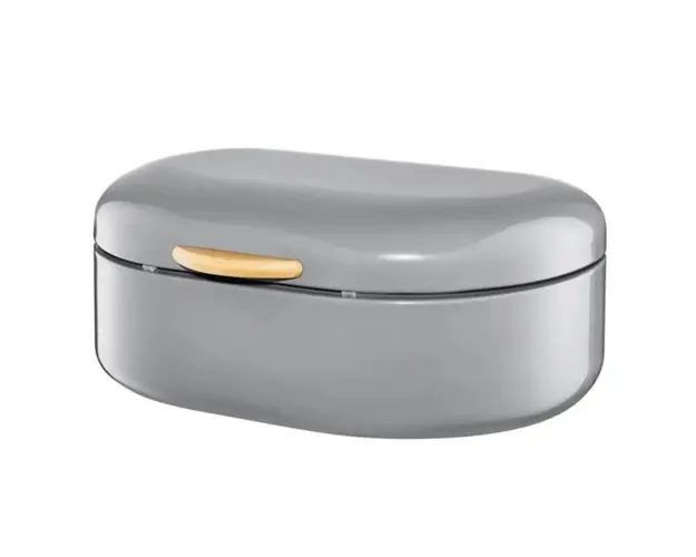 Cutie de paine Oliver, Ambition, 35x24x14.5 cm, otel/bambus, gri