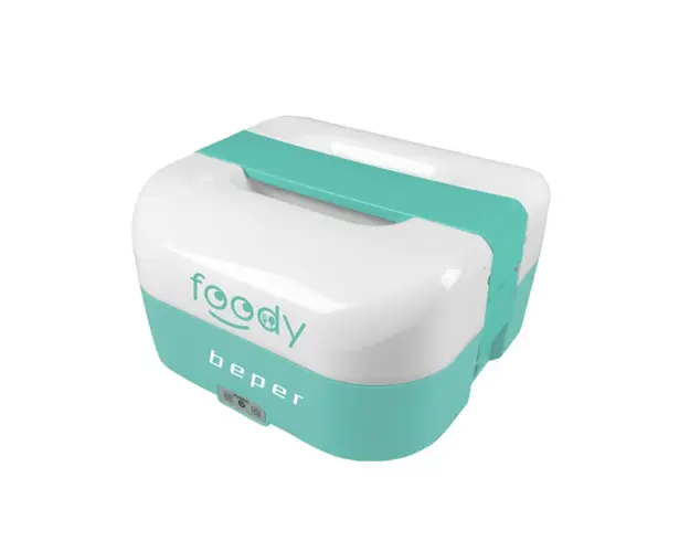 Cutie electrica petru incalzirea pranzului Lunch Box BC.160A, Beper, 35 W, 1.6 L, alb/verde