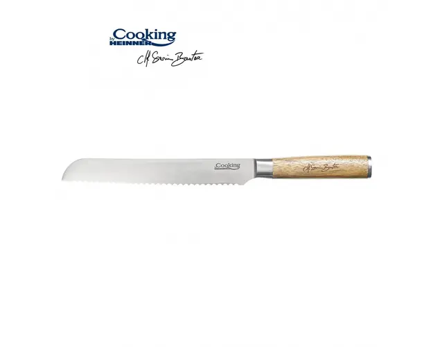Cutit paine, Heinner Home, 20 cm, inox/lemn accacia, argintiu/natur