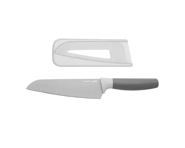 Cutit Santoku BergHOFF, Leo, 17 cm, inox, gri