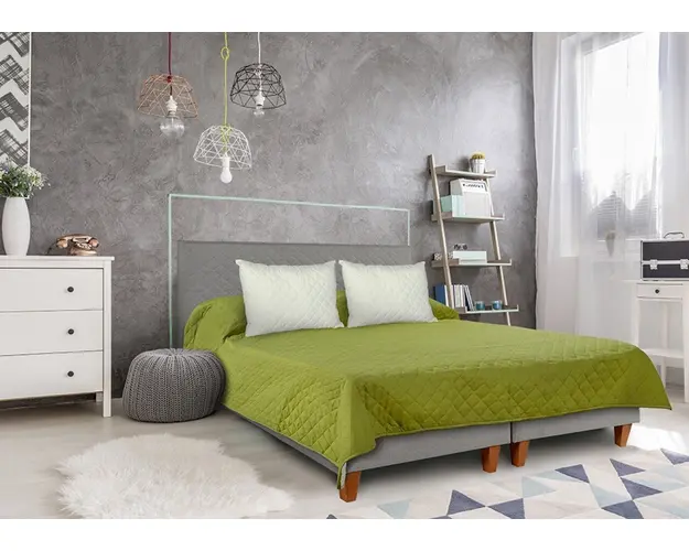Cuvertura Double Face Alcam, 210 x 220 cm 100% microfibra, olive