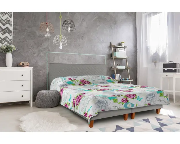 Cuvertura matlasata 2 fete Alcam, 210x220 cm, Rose