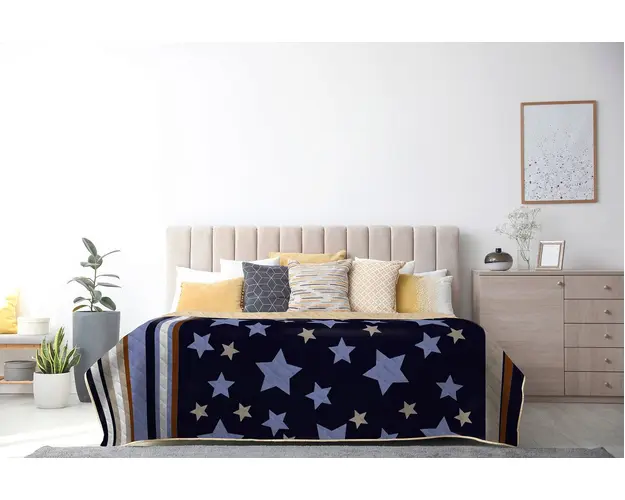 Cuvertura matlasata cocolino, Alcam, Stelle, 210x220 cm